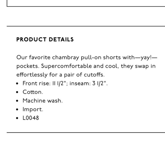 madewell denim pull on shorts size large - Picture 3 of 4